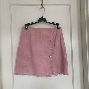 Blue Rain Pink Tweed Mini Skirt